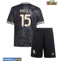 Juventus Pierre Kalulu #15 3rd trikot Kinder 2025-26 Kurzarm (+ Kurze Hosen)